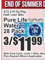 Key Food Pure Life Water offer