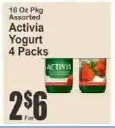 Key Food Activia Yogurt 4 Packs offer