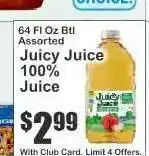 Key Food Juicy Juice 100% Juice offer