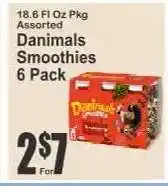 Key Food Danimals Smoothies 6 Pack offer