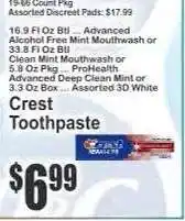 Key Food Crest Toothpaste offer
