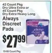 Key Food Always Discreet Pads offer