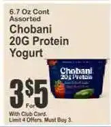 Key Food Chobani 20g Protein Yogurt offer
