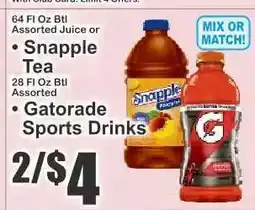 Key Food Gatorade Sports Drinks offer