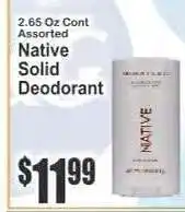 Key Food Native Solid Deodorant offer