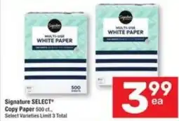 Randalls Signature Select copy paper offer