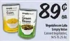 El Super Simply Value Canned Vegetables offer