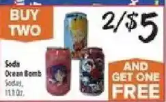 El Super Soda Ocean Bomb Sodas offer