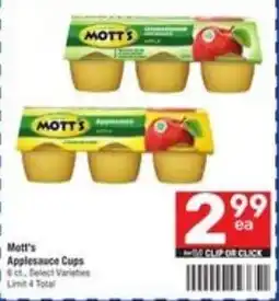 Randalls Mott's Applesauce Cups offer