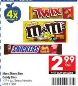Randalls Mars Share Size Candy Bars offer