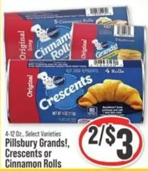 Pillsbury Grand's, Crescents or Cinnamon Rolls