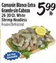 El Super White Shrimp Headless offer