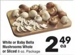 Randalls White or Baby Bella Mushrooms Whole or Sliced offer