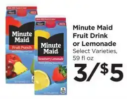 Food 4 Less Minute Maid Fruit Drink or Lemonade offer