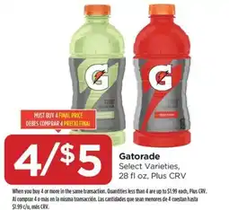 Food 4 Less Gatorade Select Varieties offer