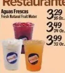 El Super Aguas Frescas Fresh Natural Fruit Water offer