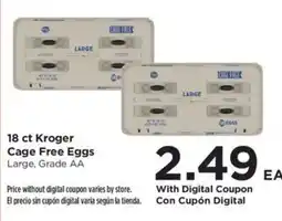 Food 4 Less Kroger cage free eggs offer