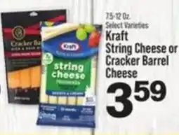 IGA Kraft string cheese or cracker barrel cheese offer