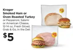 Food 4 Less Kroger Smoked Ham or Oven Roasted Turkey or Pepperoni, Salami or American Cheese offer