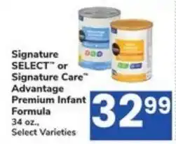 Randalls Signature Select or Signature Care Advantage Premium Infant Formula offer