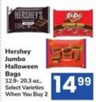 Randalls Hershey jumbo halloween bags offer