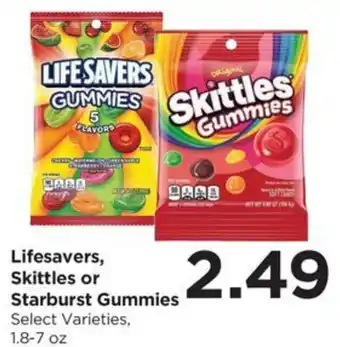 Food 4 Less Lifesavers, Skittles or Starburst Gummies offer