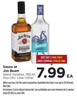 Food 4 Less Sauza or Jim Beam offer
