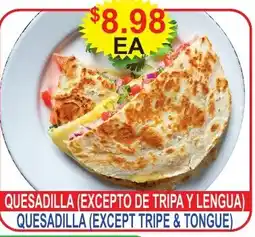 JD's Supermarket Quesadilla offer