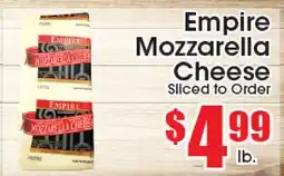 Supremo Foods Inc Empire Mozzarella Cheese offer
