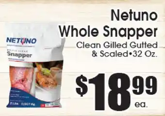 Supremo Foods Inc Netuno Whole Snapper offer