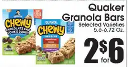 Supremo Foods Inc Quaker Granola Bars offer