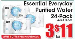 Supremo Foods Inc Essential Everyday Purified Water offer