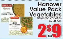 Supremo Foods Inc Hanover Value Pack Vegetables offer