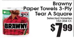 Supremo Foods Inc Brawny Paper Towels 3-Ply Tear A Square offer