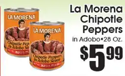 Supremo Foods Inc La Morena Chipotle Peppers in Adobo•28 Oz offer