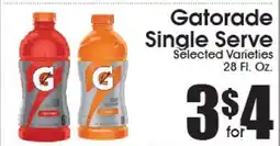 Supremo Foods Inc Gatorade Single Serve offer