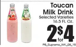 Supremo Foods Inc Toucan Milk Drink offer