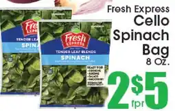 Supremo Foods Inc Fresh Express Cello Spinach Bag offer