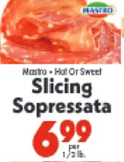 Marino's Supermarket Mastro - Hot Or Sweet Slicing Sopressata offer