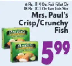 Marino's Supermarket Mrs. Paul's Crisp/Crunchy Fish offer