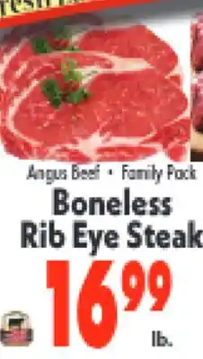 Marino's Supermarket Angus Beef • Family Pack Boneless Rib Eye Steak offer