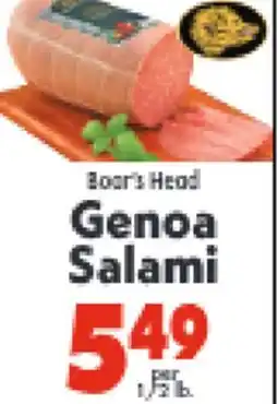 Marino's Supermarket Boar's Head Genoa Salami offer