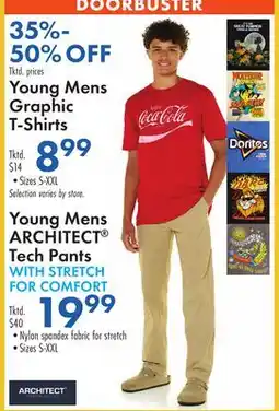 Boscov's Young Mens Graphic T-Shirts, Young Mens ARCHITECT Tech Pants offer