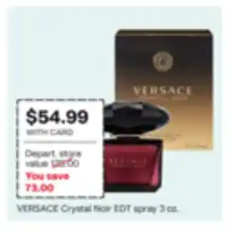 CVS VERSACE Crystal Noir EDT spray 3 oz offer