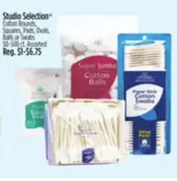 Dollar General Studio Selection Cotton Rounds, Squares, Pads, Ovals, Balls or Swabs offer