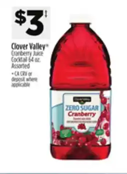 Dollar General Clover Valley Cranberry Juice Cocktail offer