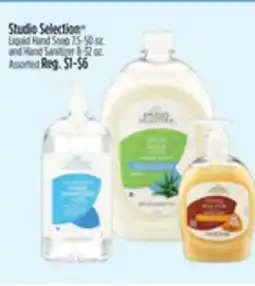 Dollar General Studio Selection Liquid Hand Soap 7.5-50 oz. and Hand Sanitizer 8-32 oz offer