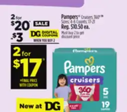 Dollar General Pampers Cruisers offer
