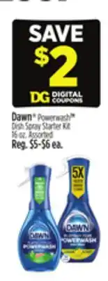 Dollar General Dawn Powerwash Dish Sprayer Starter Kit offer
