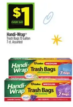 Dollar General Handi-Wrap Trash Bags 13 Gallon offer